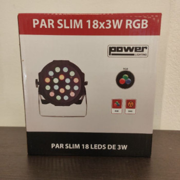 POWER LIGHTING PAR SLIM 18X3W RGB - PAR SLIM 18 LEDS DE 3W RGB