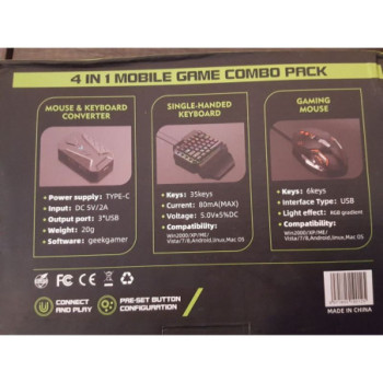 MOBILE GAMING SET - 4-IN-1 COMBO SET