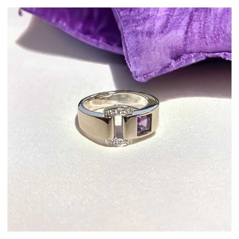 BAGUE PIAGET MISS PROTOCOLE DMT ET AMETHYSTE 1034 GRS T55