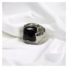 BAGUE BULGARI PYRAMIDE XL OR BLANC 18CT ONYX 15.83 GRS T53