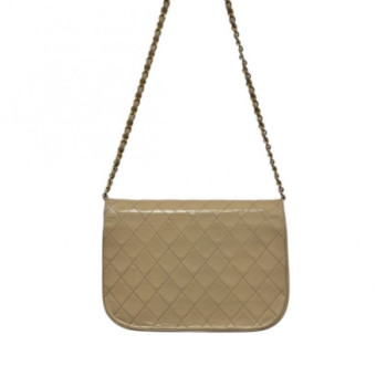 SAC A MAIN CHANEL FLAP BAG BEIGE 1986-1988