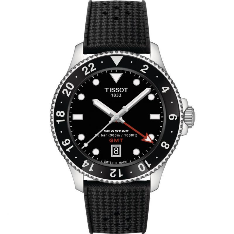 TISSOT T1208521705100 SEASTAR 1000 QUARTZ GMT (40MM) BLACK WATCH