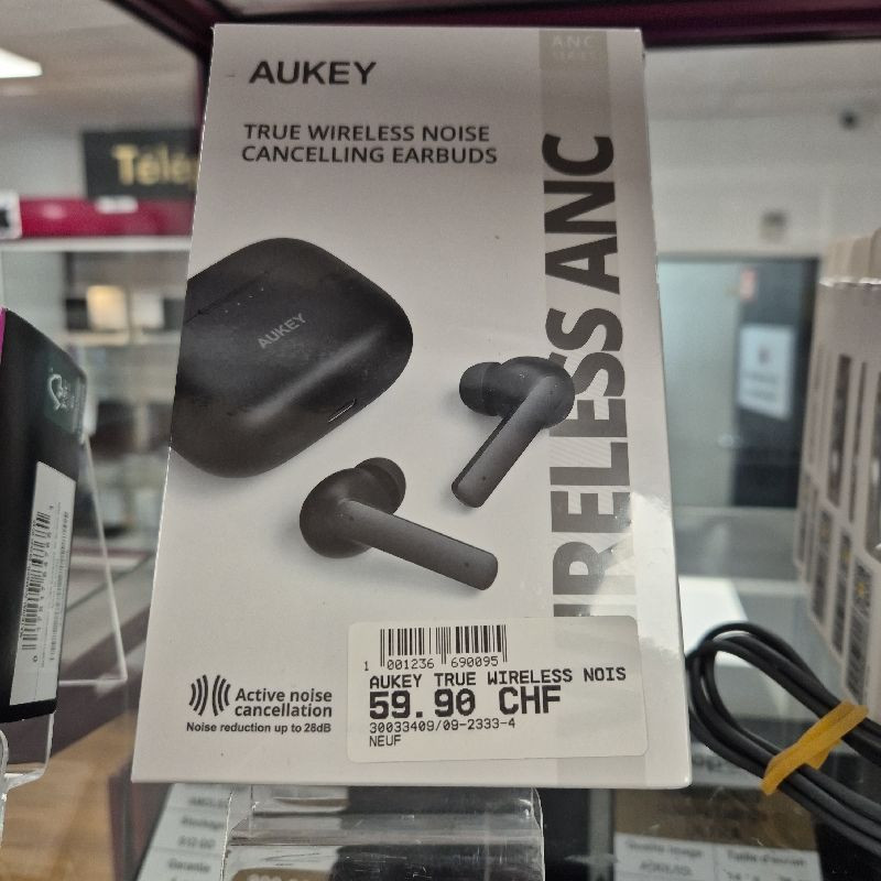 AUKEY  TRUE WIRELESS NOISE CANCELLING EARBUDS BLACK