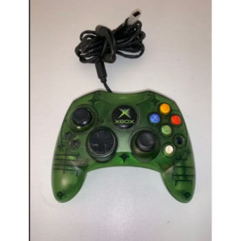 MANETTE XBOX 1ERE GENERATION VERT TRANPARENT