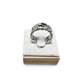 BAGUE GUCCI ENTRELACE ARGENT 925