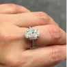 BAGUE DIAMANT 18K  2.01 OVAL CARATS COLOR J SI 2 AVEC CERTIFICAT