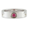 BAGUE LOUIS VUITTON EN OR BLANC EMPREINTE AVEC SAPHIR ROSE