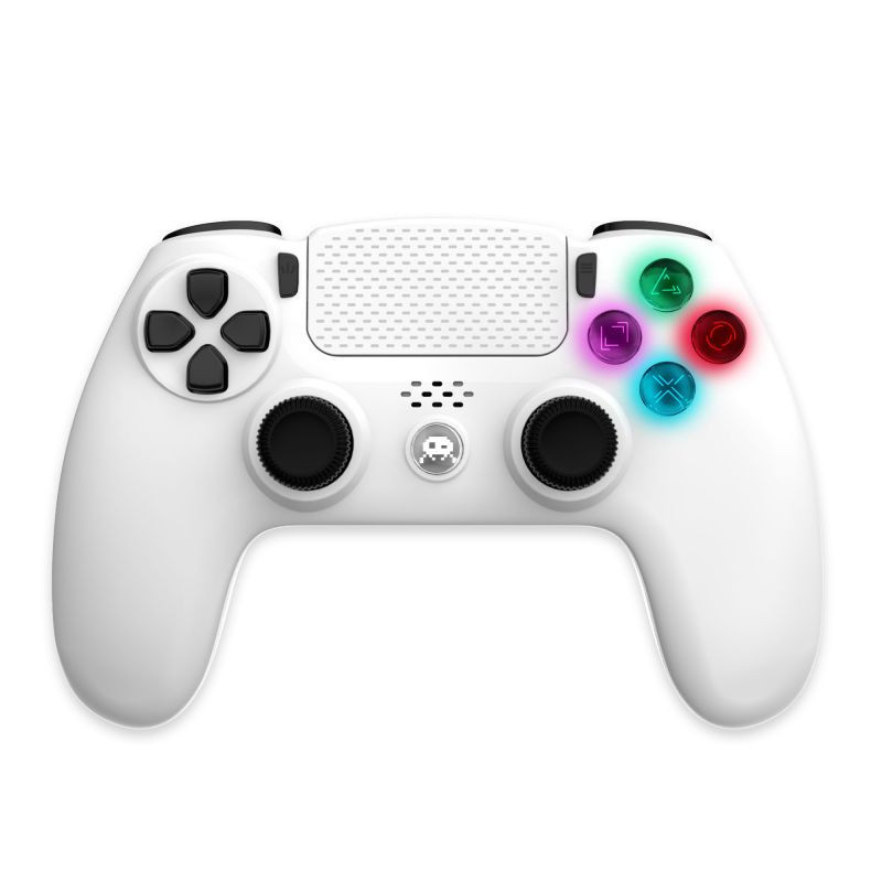 MANETTE PS4 BLANCHE BLUETOOTH /PRISE JACK / BOUTONS LUMINEUX