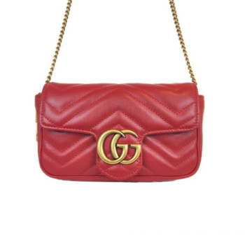 SAC GUCCI SUPER MINI GG MARMONT ROUGE