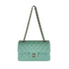 PETIT SAC CHANEL CLASSIQUE CUIR CAVIAR VERT D EAU