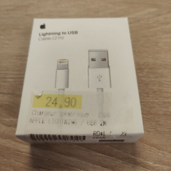 APPLE LIGHTNING TO USB CABLE 2M   MD819ZM A