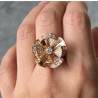 BAGUE BULGARI FLORA OR ROSE ET DIAMANTS