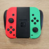 MANETTE JOYCON NINTENDO SWITCH ROSE VERT + SUPPORT CENTRALE