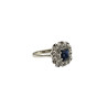 BAGUE OR BLANC 18CT DMT ET SAPHIR 2.92 GRS T47