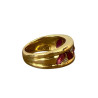 BAGUE OR JAUNE RUBIS ET DMTS