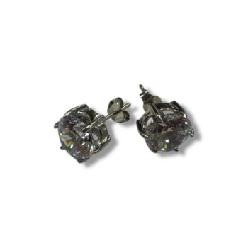 BOUCLES DOREILLES ARGENT 925 RHODIE STRASS