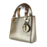 SAC A MAIN DIOR LADY DIOR MINI VERNIS GOLD