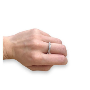 BAGUE OR BLANC 18K DMTS 2.89 T52