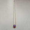 COLLIER OR ROSE 18K DMT AMETHYSTE 3.10GRS