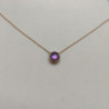 COLLIER OR ROSE 18K DMT AMETHYSTE 3.10GRS