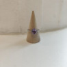 BAGUE OR BLANC 18K DTS/AMETHYSTE 3.1GR T54