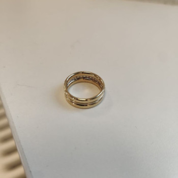 BAGUE OR JAUNE 18K DTS 4.32GR T52