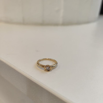 BAGUE OR JAUNE 18K DTS 2.8GR T53