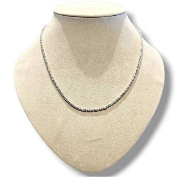 COLLIER OR BLANC 42CM 18CT 16.85GRS