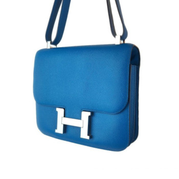 HERMES CONSTANCE 24 CUIR EPSOM BLEU IZMIR