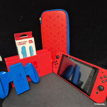 nintendo switch red blue edition mario incomplete sans boite