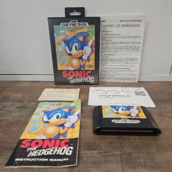 SONIC THE HEDGEHOG SEGA MEGA DRIVE + NOTICE