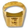 BAGUE OR JAUNE 18CT 6.95GRS T 62