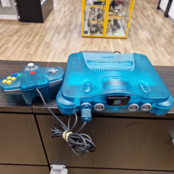 CONSOLE NINTENDO 64 TURQUOISE + 1 MANETTE