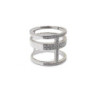 BAGUE OR BLANC 18K DIAMANTS 0.64CT 8.04G T. 55