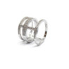 BAGUE OR BLANC 18K DIAMANTS 0.64CT 8.04G T. 55