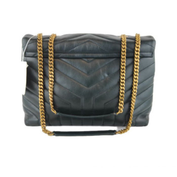 SAC A MAIN YVES SAINT LAURENT LOULOU MEDIUM CUIR VERT