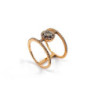 BAGUE OR ROSE 18K ET DIAMANTS 4.15G T. 53