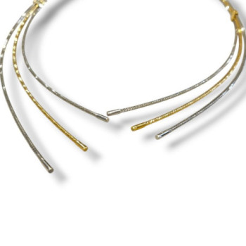 COLLIER OR JAUNE/BLANC 18CT 30.73GR