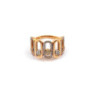 BAGUE OR ROSE 18K DIAMANTS 5.34G T.54