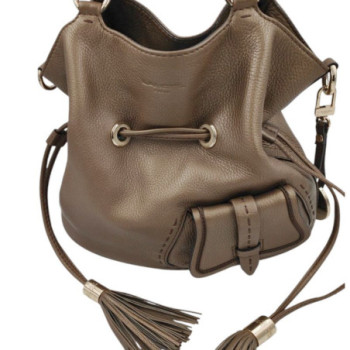 SAC LANCEL SEAU EN CUIR GRAINE