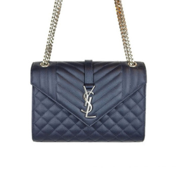 SAC A MAIN YVES SAINT LAURENT ENVELOPE MEDIUM BLEU FONCE