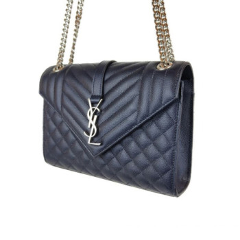 SAC A MAIN YVES SAINT LAURENT ENVELOPE MEDIUM BLEU FONCE