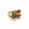 BAGUE OR JAUNE CITRINE 11.30 GRS