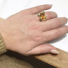 BAGUE OR JAUNE CITRINE 11.30 GRS