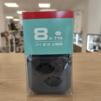 Distributeur d'alimentation STEFFEN CUBE 8x T13 2x USB-A