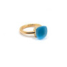 BAGUE POMELLATO NUDO OR JAUNE 18K & TOPAZE 7.08G T. 52