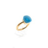 BAGUE POMELLATO NUDO OR JAUNE 18K & TOPAZE 7.08G T. 52