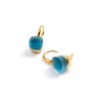 BOUCLES D'OREILLES POMELLATO NUDO PM OR JAUNE 18K & TOPAZE 7.29G