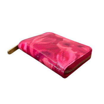 PORTFEUILLES LOUIS VUITTON MINI ZIPPY IKAT CUIR VERNIS ROSE