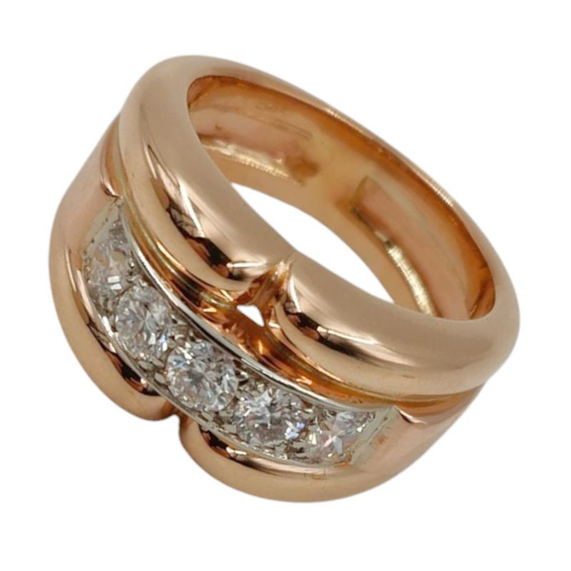 BAGUE EN OR 18K AVEC DIAMANT 14.1GR